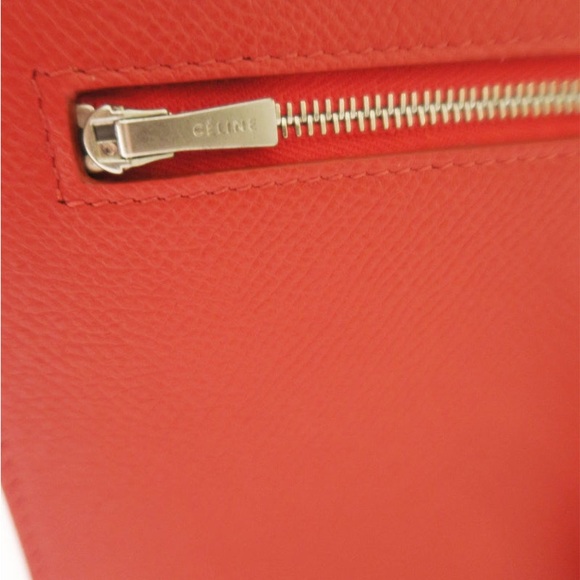 Céline Red Blush Pink Calfskin Wallet Strap Crossbody Multi-Functional Pockets - Picture 7 of 8